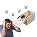 SIMUER Broma Araña Asustar Caja, 2 Unids Broma De Madera Araña Asustar Caja Broma Juguetes de Madera de Sorpresa