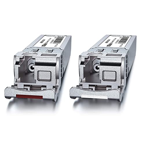Image of 10Gtek 2-Pair of 10G SFP+ Bidi Transceiver, LC Single-Mode Single Fiber Module, 10GBASE-BIDI 1270nm /1330nm for Cisco SFP-10G-BX40D-I /SFP-10G-BX40U-I, Ubiquiti UniFi, Mikrotik and More, DOM, 40km
