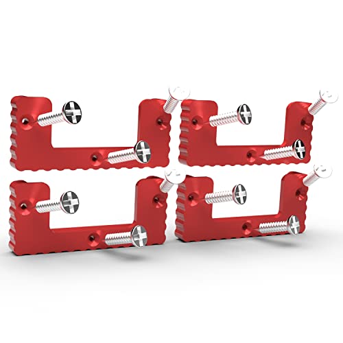 NyVoozy Milwaukee Packout Cleats, 4PCS Cleat 'n' Feet Cleats Compatible with Milwaukee Packout System, MountTool Box Storage System Anywhere (Red)