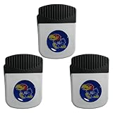 Siskyou Sports NCAA Kansas Jayhawks Chip Clip Magnet with Bottle Opener, 3pk One Size, White