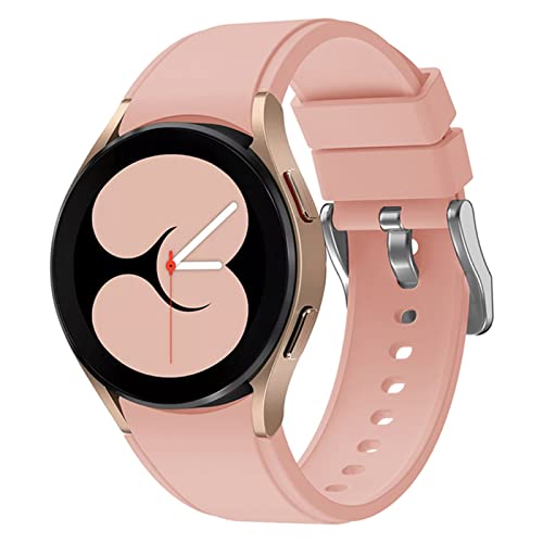 20mm Original Silicone WatchBand Strap for Samsung Galaxy Watch 4 40 44MM/Classic 42 46mm Smartwatch Wristband Bracelet (Color : Pink, Size : Watch4 Classic 46mm)