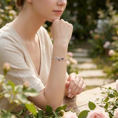 Image of POPLYKE Ladybug /Dragonfly /Bee /Paw Bracelet for Women Sterling SIlver Bracelet /Anklet Jewelry Gift for Women