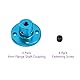 DMiotech 4 Pack 4mm Innen Durchmesser H13xD10 Flansch Kupplung Anschluss Starre Leitfaden Welle Unterstützung Kuppler Welle Kupplung mit Schrauben für DIY RC Modell Motoren Himmel Blau