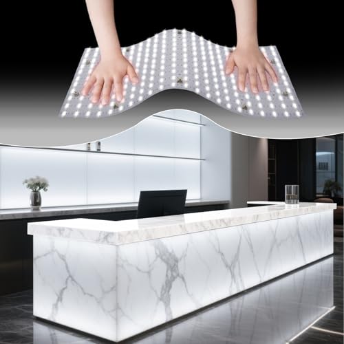 Jeogejin 4PCS Soft LED Backlight Sheet 24V 36W 6000K White,Single LED Backlight Panel 19.3X9.6...