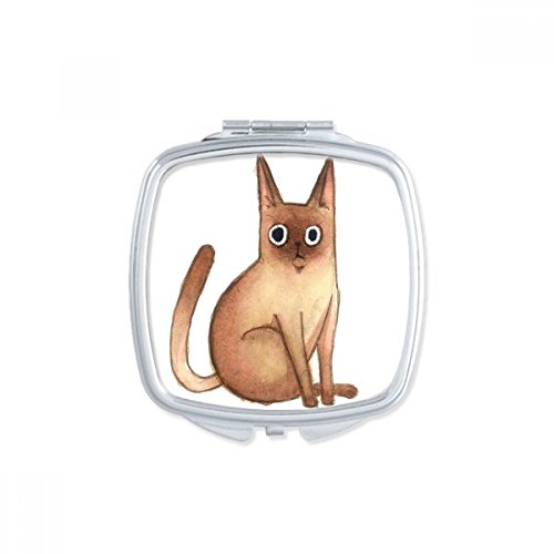 Miroir de Maquillage Miaoji Chat Siamois Cadeau Idéal Carré et Mignon