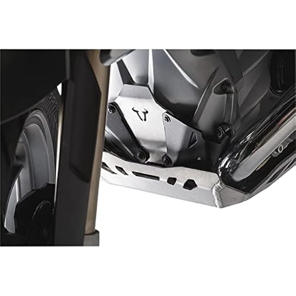 SW-MOTECH Przedłużka ochronna silnika z przodu, czarny/srebrny do BMW R 1200 modeli, R 1250 GS