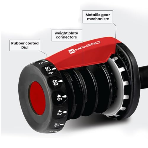 MAXPRO MAXBELL 24kg Adjustable Dumbbells - Image 6