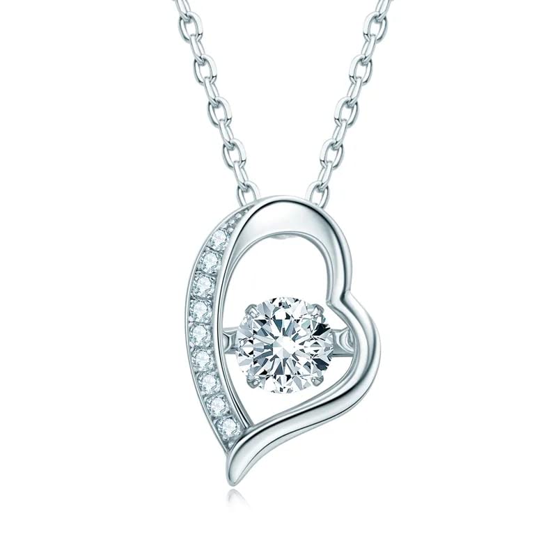 Collier Pendentif Moissanite D - Cadeau Bijou Argent Idéal pour Elle