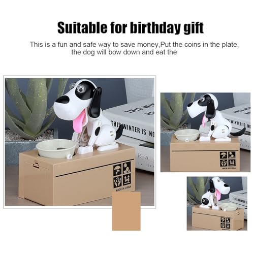 Cartoon-Hundefresser-Spardose, Süßes Spartopf-Kindergeburtstagsgeschenk, Zum Spaß Beim Geldsparen, Hergestellt aus Hochwertigem ABS-Material
