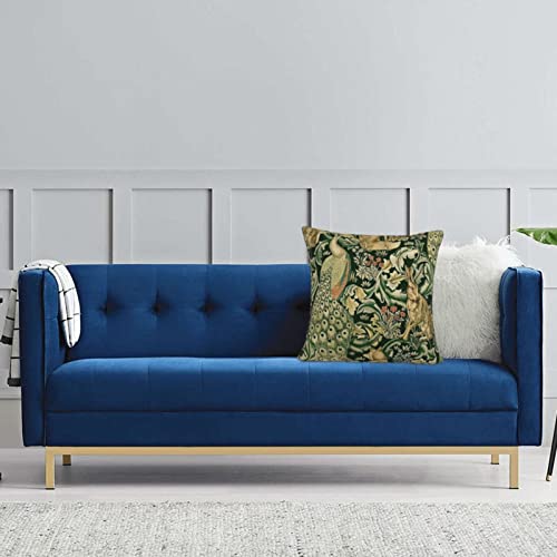 Haruha William Morris Green Forest Animals Peacocks Fox Hare 4 Decorative Throw Pillow Cover Soft Velvet Throw Pillow Case Home 10369 0 #TOP4