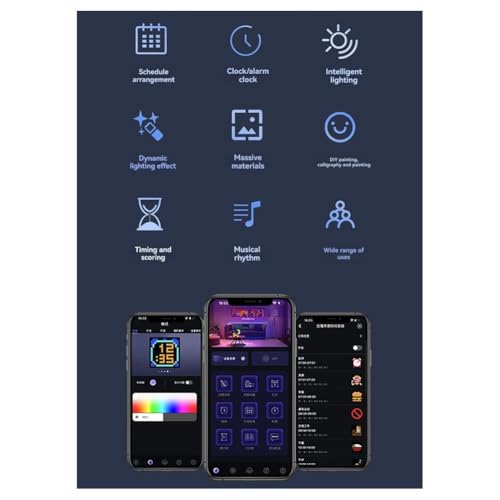 Écran LED 16x16 pixel art programmable avec texte personnalisé et cadre animé DIY