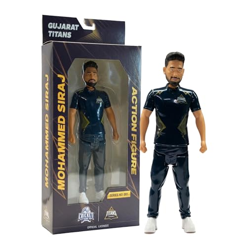 Image of Action Figure, 7 Inch Mohammed Siraj | IPL Edition, 360 Rotatable Head, For Fans & Collectors, Cricket Player
