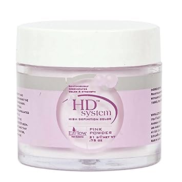 EZ Flow High Definition Pink Powder False Nails, 0.75 Ounce