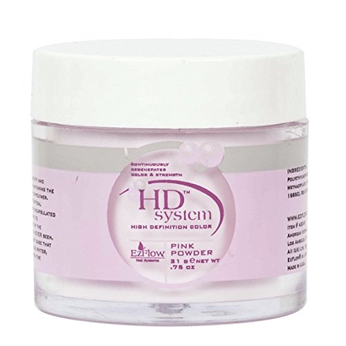 EZ Flow High Definition Pink Powder False Nails, 0.75 Ounce