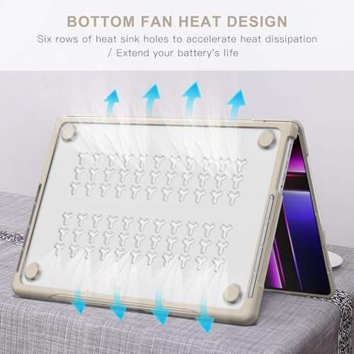 Funda MacBook Air 13 antihuellas con doble capa rígida de plástico resistente caqui 7
