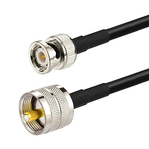 Cable adaptador antena Eightwood UHF PL259 a BNC 10 pies miniatura 3