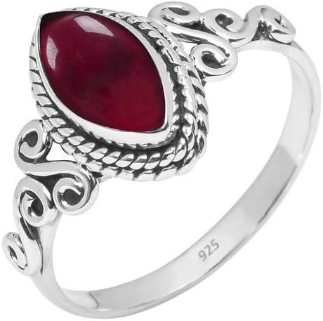 Gemstone Ring 925 Sterling Silver Statement Ring For Women and Girls Handmade Rings Natural Gemstone Ring Promise Ring For Christmas Gift For Her
