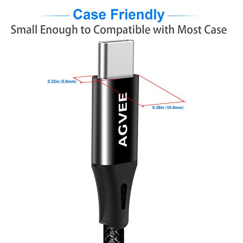 AGVEE 15ft Ultra Long USB-C to USB-C Cable Fast USBC Cord, Type-C to C Cable, PD 60W Charging Cord for iPhone 16 15, Samsung S25 S24 S23 S21 S20 S10 Note 10 20, iPad Pro, Black by AGVEE - Image 7