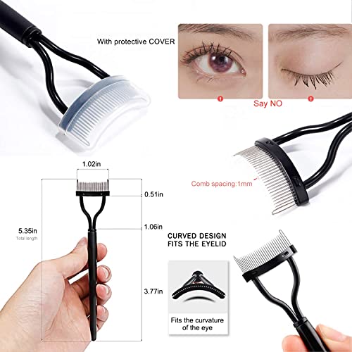 YiXuTag Peigne à Cils, 2PCS Séparateur de Cils en Métal Outil Amélioration des Cils Brosse à Cils – vue 2