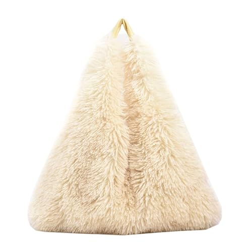 Sac fourre-tout moelleux et hobo de voyage d'hiver en fourrure pour femme