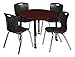 Regency Kee Height Adjustable Mobile Classroom Table Set with four 18