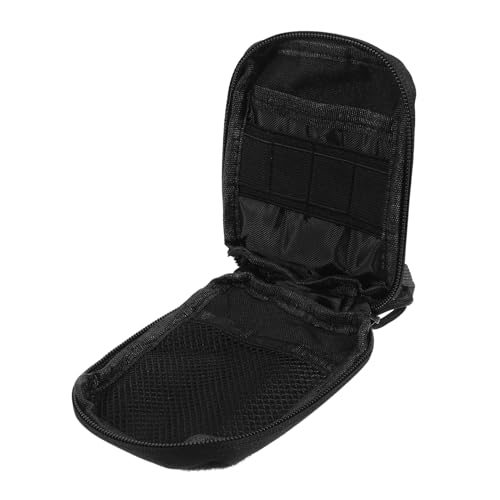 ノーブランド品 多機能耐久性ポケット付き小型救急収納バッグ 軽量ウエストポーチ ツールオーガナイザー 防撥水 薬収納対応 アウトドア用