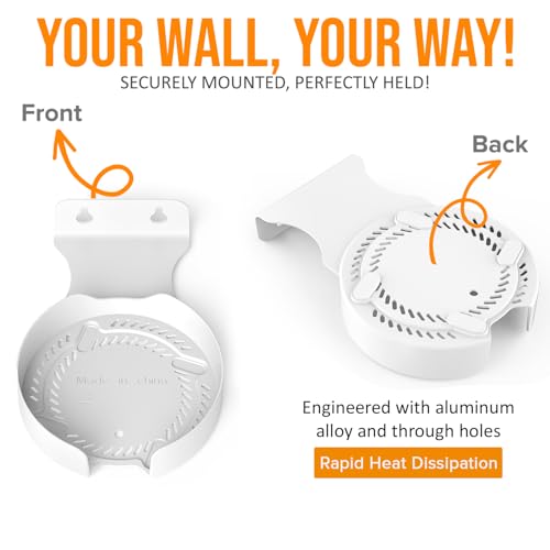 Image of Wall Mount for TP-Link Deco BE75 /BE85 /BE95 /BE17000 /BE22000 /BE33000 Whole Home Mesh WiFi 7, Upgrade Stable Saving Space Aluminum Alloy Wall Hanging Bracket Holder (3Pack,White)