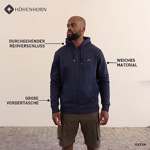 Höhenhorn - Felpa con cappuccio da uomo, Blu