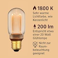 greenandco 4x E27 LED Vintage Glühbirne T45 gold 4W 200lm 1800K – Ansicht 2