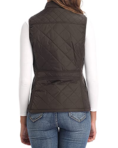Chaleco acolchado para mujer Argstar marrón que protege del viento 4