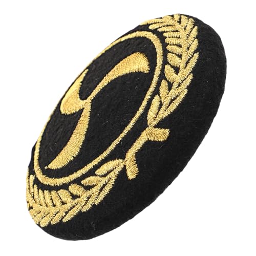 MINAOLULUS Emblema Metálico Náutico para Gorra Diseño Elegante y Bordado en Hilo de Algodón, Accesorio Versátil para Uniformes y Decoración Marinera