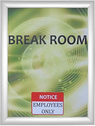 HAITIAN Snap Poster Frame Wall Mounting, 8.5 x 11 Inch Size Front Loading, Silver color 50 packs, 1" aluminium profile.For office, market, caffes, restaurant, shopping center, cinema, Movie and theater, hospital,home decor,Expo,certificate holder,photograph holder,Graduation photo holder