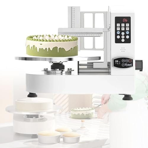 Spandiconcime automatico per torte per decorazione liscia, motore da 280 W, regolabile a 15 marce, diametro giradischi 35 cm, ideale per torte di compleanno da 10 a 30 cm