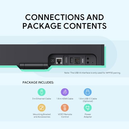 Image of Yealink MeetingBar A10 4K Conference Room Webcam with 120 Wide Angle Camera, Android OS, Video Conferencing System with Microphone and Speaker, AI Speaker Tracking, Auto Framing, Teams Zoom Certified