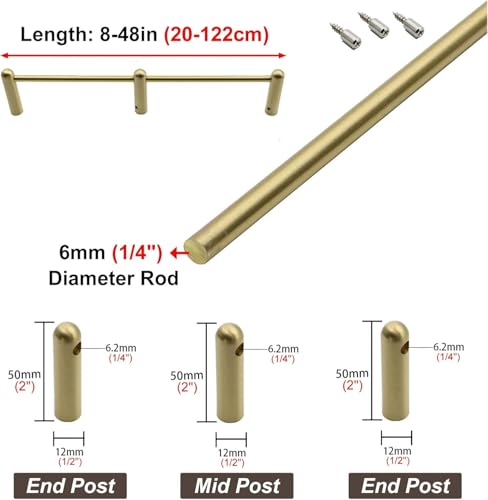 Barre de Protection d'Étagère 73 cm Rail de Galerie Solide Anti-Chute