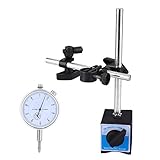 【Alta precisión】 El rango de medición del soporte magnético es de 0 ~ 5/0 a 10 mm, la precisión es de 0.01 mm y el tamaño del dial es de 54 mm, lo que puede satisfacer sus necesidades de medición precisas, estructura y sensibilidad alta