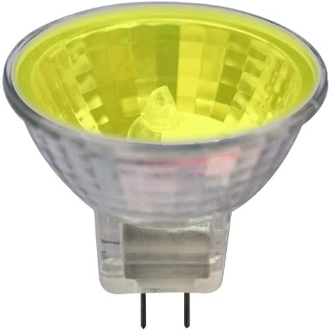(EXN/YELLOW/CG) MR16 EXN Type w/ Yellow Glass Cover 50W GX5.3 Base 12V (Pack of 12) Cover