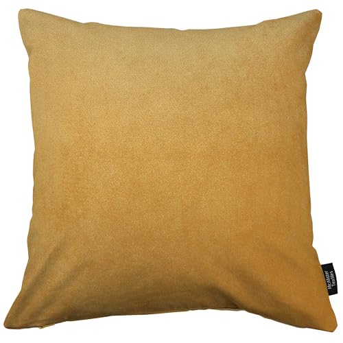 Coussin en velours ocre mat haut de gamme 50x50 McAlister Textiles