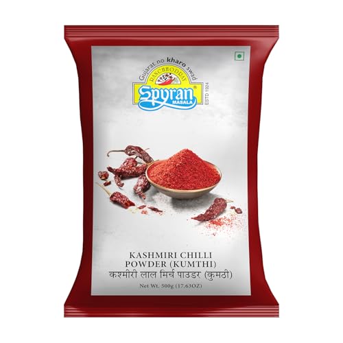Image of Spyran Kashmiri Red Chilli Powder, Lal Marchu Powder, 100% Natural and No Preservatives & Color 500g