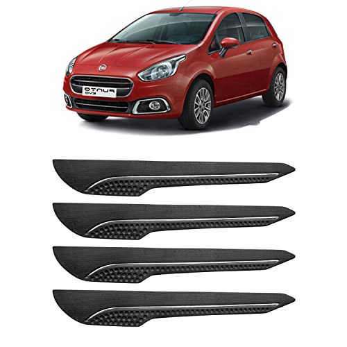 Image of AOSIS-Car Bumper Protector /Bumper Guard for Fiat Punto with Single Chrome Stripe (4-Pcs)