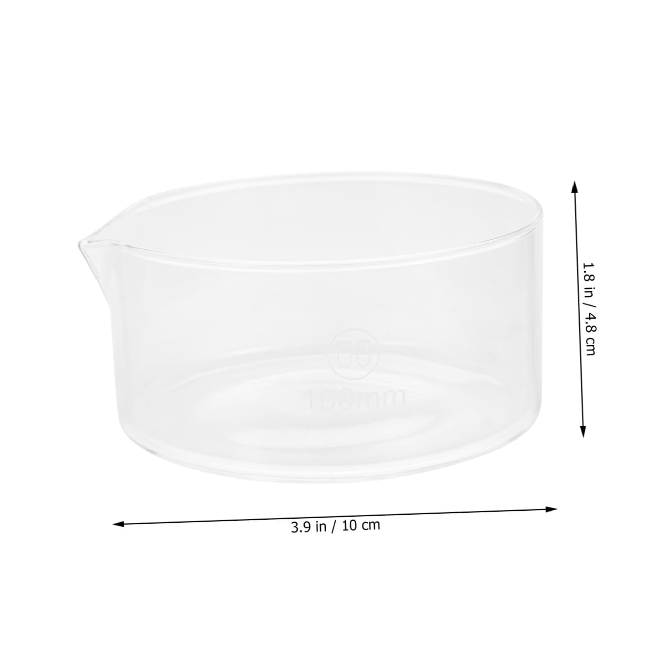 CHILDWEET 1pc Glass Crystallization Dish Laboratory Evaporation Dish Spout Flat Bottom Design for Crystal Monitoring for Scientific Experiments