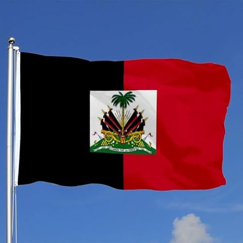 Fyon Haiti 1964-1986, based on Image Flag of Haiti banner landscape flag 2x3ft Cover