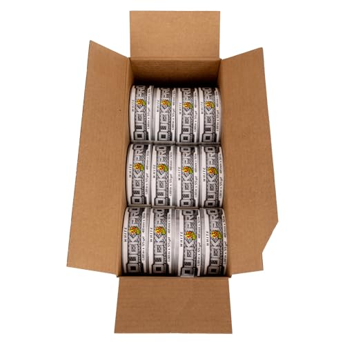 Image of Duck Pro Heavy Duty Duct Tape for Long Lasting Repairs, 2 inch Wide (1.88 in x 55 Yds) Performance Grade Tape with Waterproof Backing, White, 12 Rolls