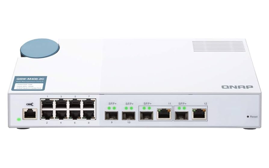 Amazon.co.jp: QNAP QSW-M408S QSW-M408S, 8-Port 1Gbps, 4-Port