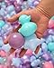 Purple Ball Pit Balls Shapes Pastel, Duck Star Shape Non Toxic for Toddlers Kids Baby Girls Boys Dogs Soft Play, Party, 100 pcs Pink Green Purple