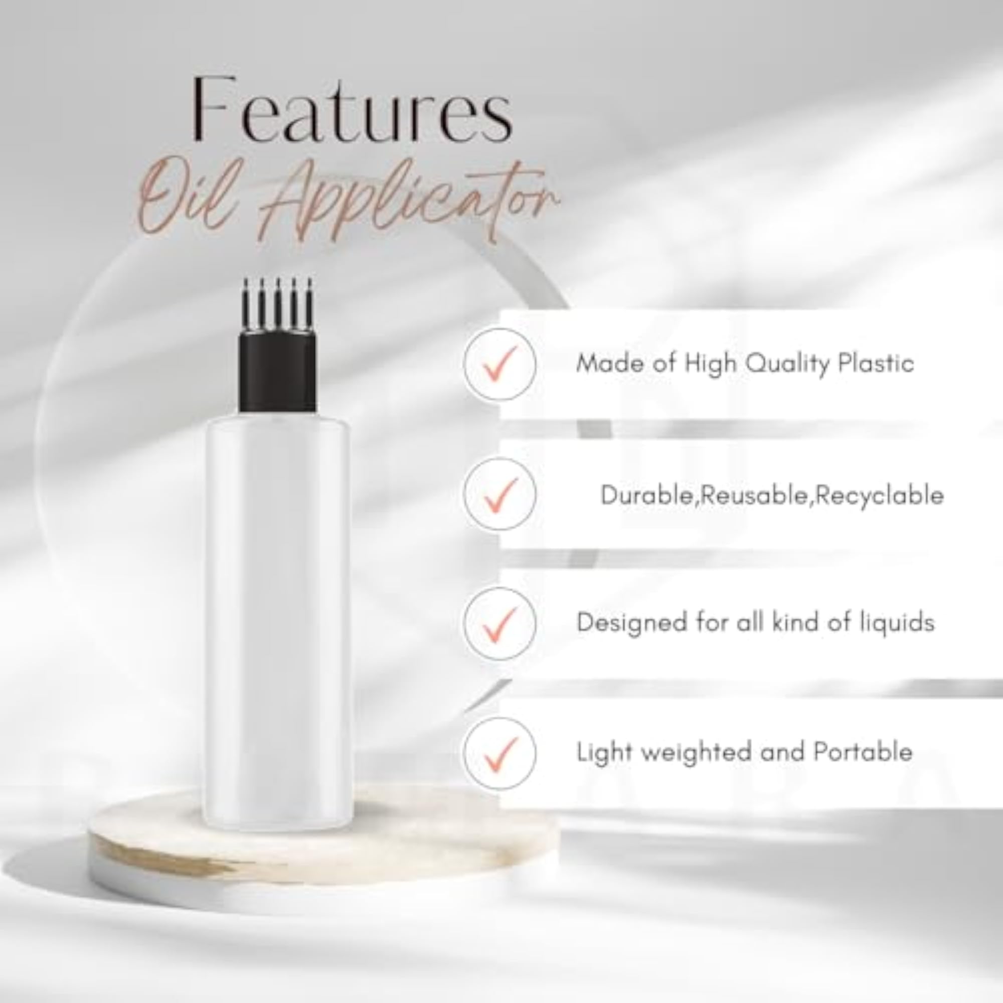 100ml Empty Bottle with Comb Nozzle for Hair Care