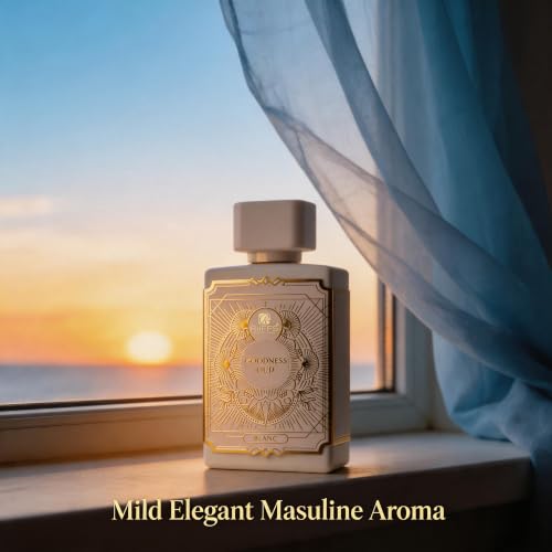Image of A CENTER RIS Gs Oud White Perfume For Men Eau de Parfum 3.4 Fl Oz | Oriental Floral Gourmand | Clean Sea Salt Turkish Rose Cologne | Daily Use Spray Gift
