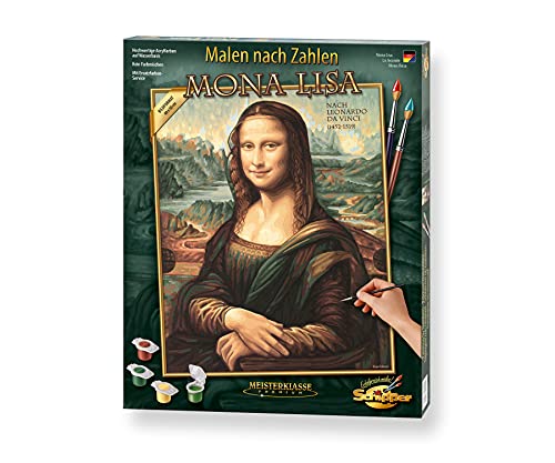Schipper 609130511Malen nach Zahlen - Mona Lisa - Bilder malen für Erwachsene, inklusive Pinsel und Acrylfarben, 40 x 50 cm, Mehrfarbig