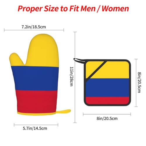 Ensemble de four avec drapeau de la Colombie résistant à la chaleur - 5
