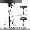 ROWELL Drum Throne Adjustable Drum Stool Lightweight Drum Seat Soft Drum Stools for Kids Widen Thick-Padded Electric Drum Kit Thrones Max Weight 330Lb Drum Set Stool for Adults Women Drummers(Blcak)
